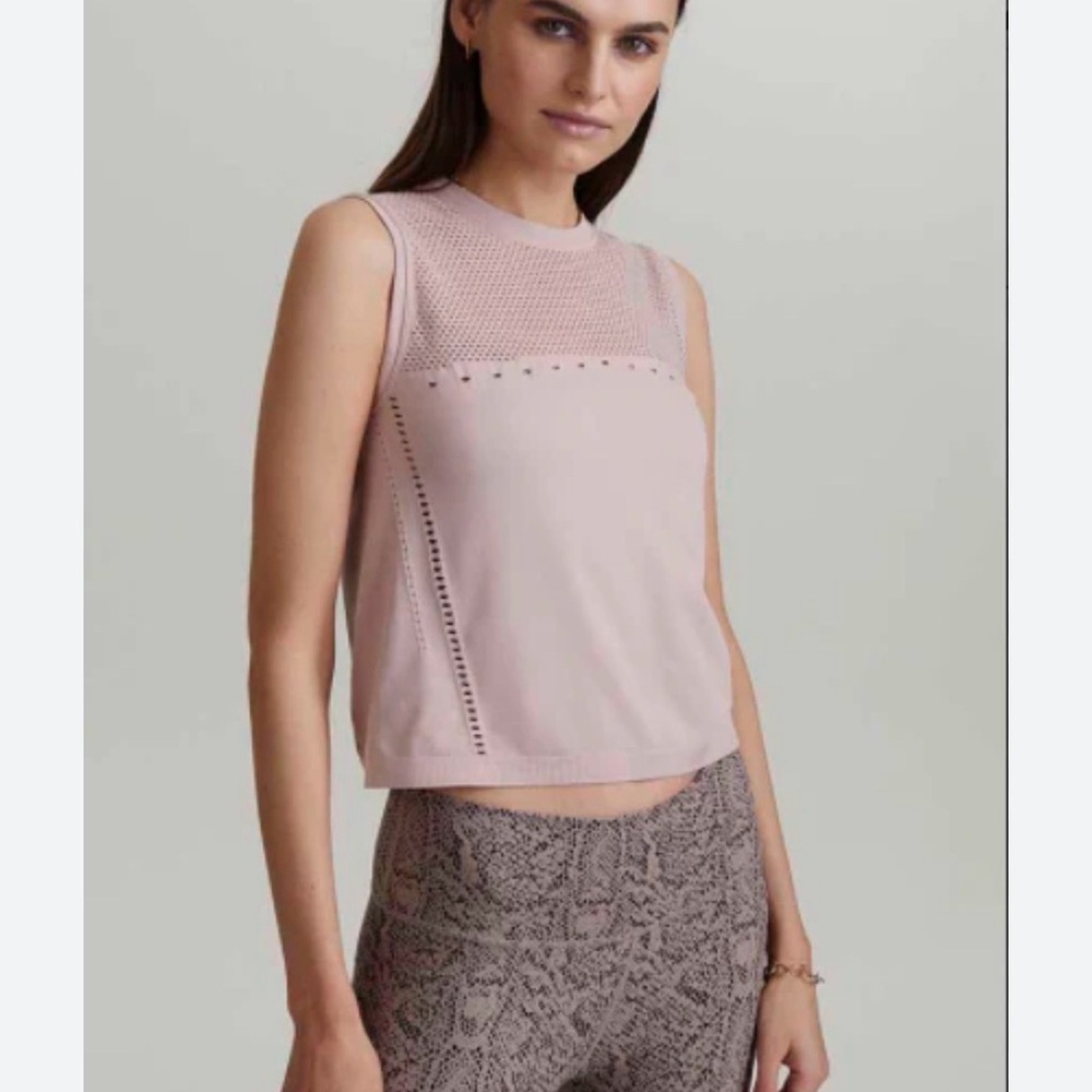 Varley crestway tank top shadow rose